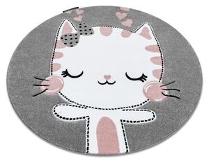 PETIT szőnyeg KITTY macska kör szürke