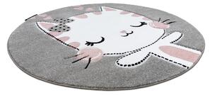 PETIT szőnyeg KITTY macska kör szürke