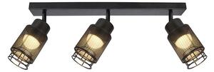 V-TAC mennyezeti dekoratív lineáris 3x6W LED lámpatest, meleg fehér, fekete - SKU 24121