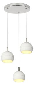 V-TAC mennyezeti dekoratív kerek 3x10W LED lámpatest, kerámia és fém, meleg fehér, fehér - SKU 24129