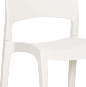 2 db fehér polipropilén kerti szék