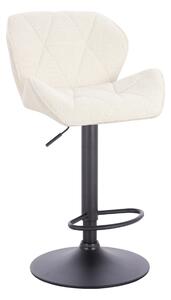 HR111W Krémszínű modern boucle szék fekete lábbal