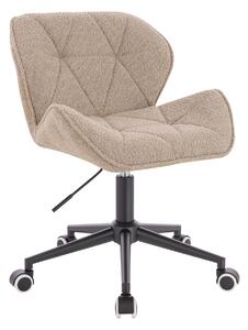 HR111K Latte modern boucle szék fekete lábbal
