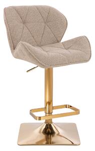 HR111KW Latte modern boucle szék arany lábbal