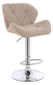 HR111W Latte modern boucle szék krómozott lábbal