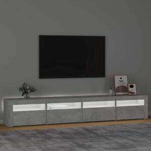Modern LED TV Szekrény - Betonszürke - 240cm