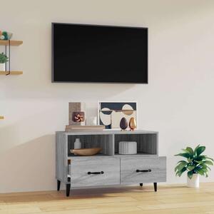 Szürke sonoma színű szerelt fa tv-szekrény 80x36x50 cm