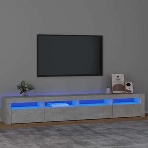 VidaXL TV-szekrény - LED világítás - Betonszürke - 240cm