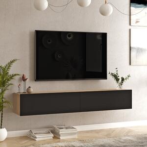 En.casa TV-állvány Lapinlahti több színben és méretben Tölgy/Fekete 180 x 31,5 x 29,5 cm