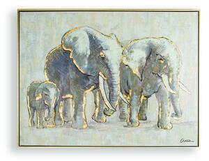 Elephant Family kézzel festett kép, 80 x 60 cm - Graham & Brown