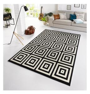 Capri Mono fekete-fehér szőnyeg, 70 x 140 cm - Zala Living