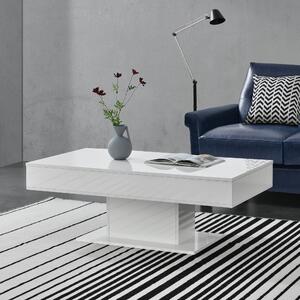 En.casa Dohányzóasztal Lünen 40 x 110 x 60 cm forgácslap több színben Fehér, magasfényű