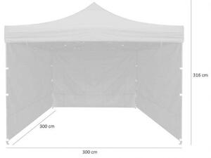 Kerti sátor/pavilon 3x3m - szürke színben