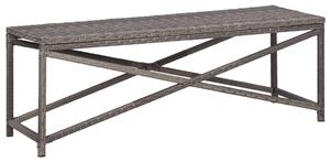 Szürke polyrattan kerti pad 120 cm