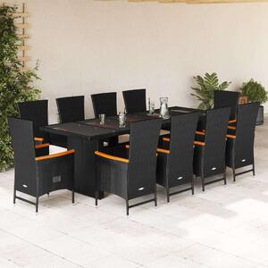 VidaXL Polyrattan Kerti Étkezőgarnitúra - 11 részes