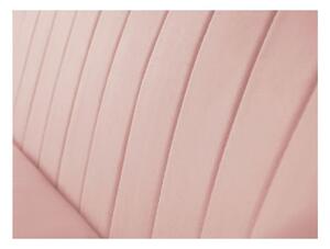 Sardaigne világos rózsaszín bársony kanapé, 158 cm - Mazzini Sofas