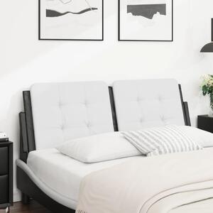 Fekete és fehér műbőr fejtámla párna 120 cm