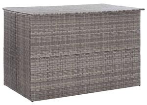 Szürke polyrattan kerti tárolóláda 150 x 100 x 100 cm