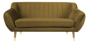 Benito aranyszínű bársony kanapé, 158 cm - Mazzini Sofas
