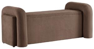 Jotex Barna kárpitozott KOMORO 150 cm-es pad tárolóhelyiséggel