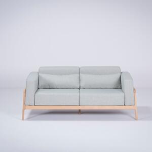 Fawn kékesszürke kanapé tölgyfából, 180 cm - Gazzda