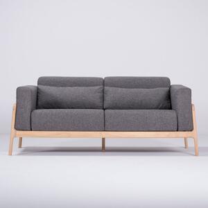 Fawn sötétszürke kanapé tölgyfából, 180 cm - Gazzda