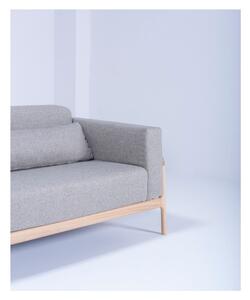 Fawn Plus szürke kanapé tölgyfából, 240 cm - Gazzda