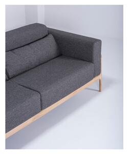 Fawn sötétszürke kanapé tölgyfából, 210 cm - Gazzda