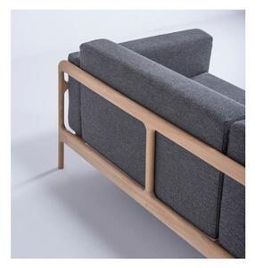 Fawn Plus sötétszürke kanapé tölgyfából, 240 cm - Gazzda