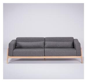 Fawn Plus sötétszürke kanapé tölgyfából, 240 cm - Gazzda