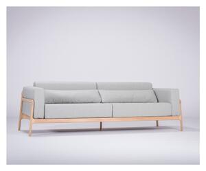 Fawn Plus kékesszürke kanapé tölgyfából, 240 cm - Gazzda