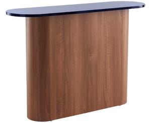 Jotex LIVI kék fésülködőasztal 120 x 35 cm, diófa talapzattal