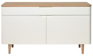 Fehér lakkozott komód Unique Furniture Amalfi 140 x 44 cm