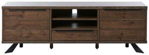 Sötétbarna tölgy TV állvány Unique Furniture Arno 170 x 42 cm