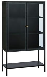 Fekete fém vitrin Unique Furniture Carmel 160 x 90 cm