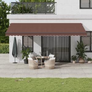 VidaXL barna kézzel kihúzható napellenző 600 x 300 cm