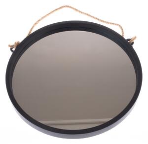 Műanyag akasztótükör Embellir fekete, átmérő 48 cm
