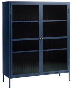 Kék fém vitrin Unique Furniture Bronco 140 x 111 cm