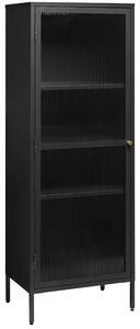 Fekete fém vitrin Unique Furniture Bronco 160 x 58 cm