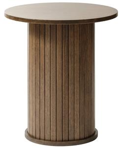 Sötétbarna tölgy oldalasztal Unique Furniture Nola 50 cm