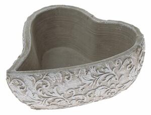 Beton virágcserép szív Orient, 16x 6 x 18 cm,betonból