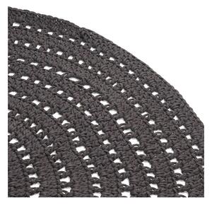 Knitted sötétszürke kenderrost szőnyeg, ⌀ 150 cm - LABEL51