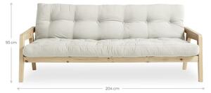 Grab bézs kinyitható kanapé 204 cm - Karup Design