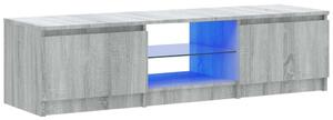 VidaXL szürke sonoma színű TV-szekrény LED-ekkel 140 x 40 x 35,5 cm