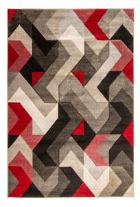 Aurora piros-szürke szőnyeg, 120 x 170 cm - Flair Rugs