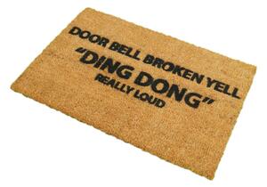 Yell Ding Dong természetes kókuszrost lábtörlő, 40 x 60 cm - Artsy Doormats