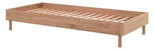 Natúr színű tölgyfa egyszemélyes ágy ágytámla nélkül, ágyráccsal 90x200 cm Forrest – Vipack