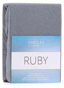 Ruby sötétszürke gumis lepedő, 200 x 80-90 cm - AmeliaHome