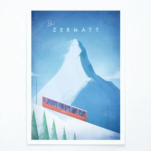 Poszter Zermatt, 30x40 cm - Travelposter