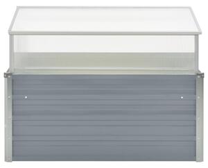VidaXL szürke melegház horganyzott acélból 100 x 100 x 85 cm